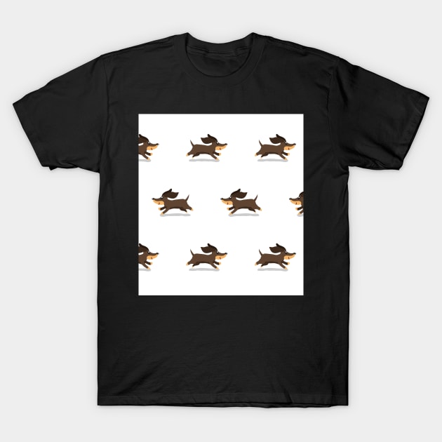 Cute Dachshund Mask Dachshund Dog Lover Face T-Shirt by Lones Eiless